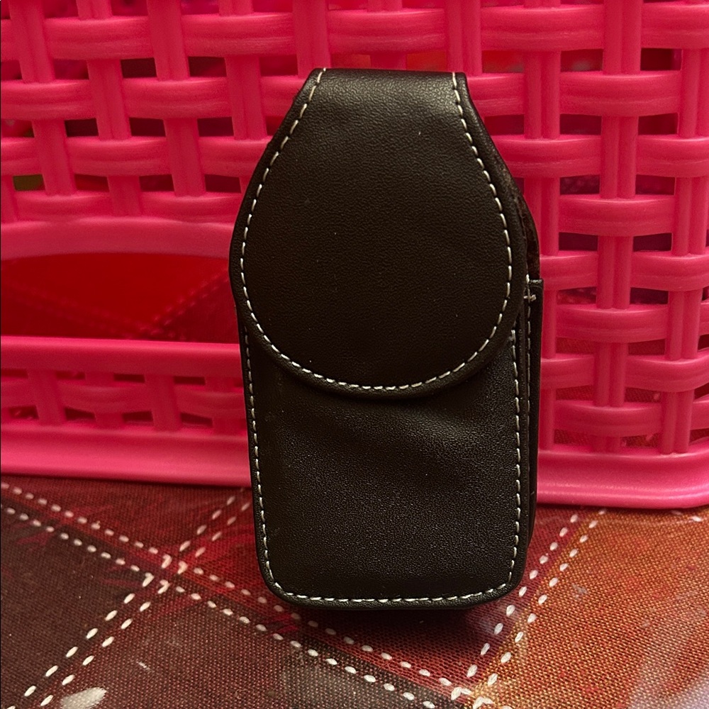Black Leather Phone Case